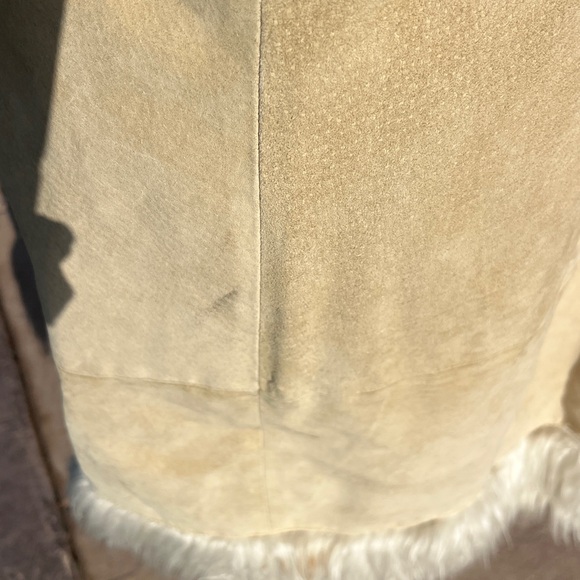 Vintage Penny Lane Leather /fur Trim Coat - Picture 15 of 17